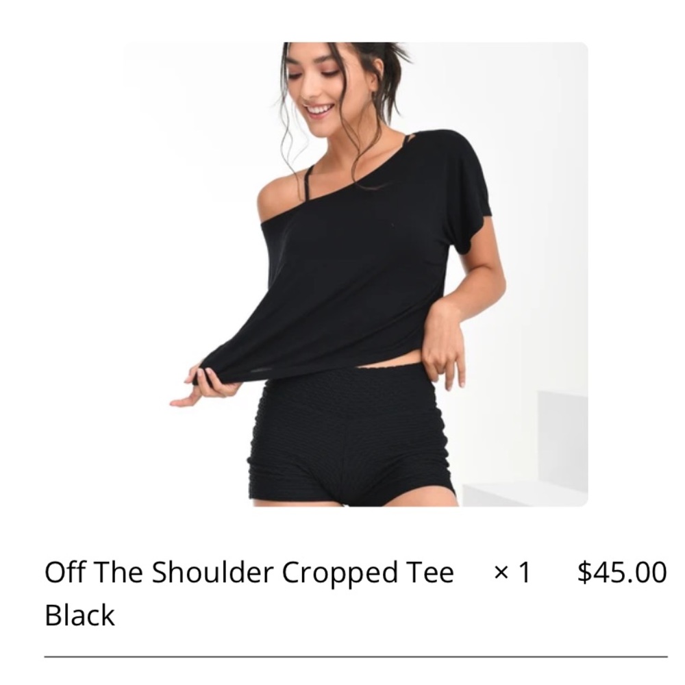 Booty by Brabants Off the Shoulder Crop Tee